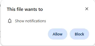 allow notification in Google Chrome