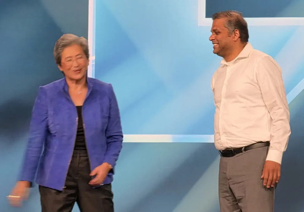 Dr Lise Su with OpenAI's Head of Infrastructure, Sachin Katti (image: TechFinitive)