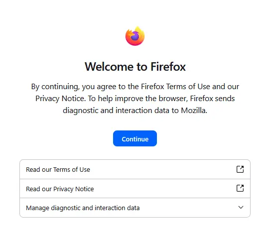 welcome to firefox