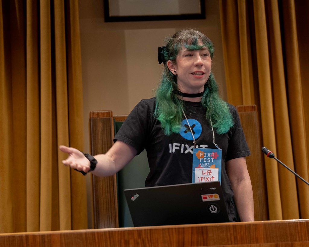 Elizabeth Chamberlain speaking at FixFest 2026