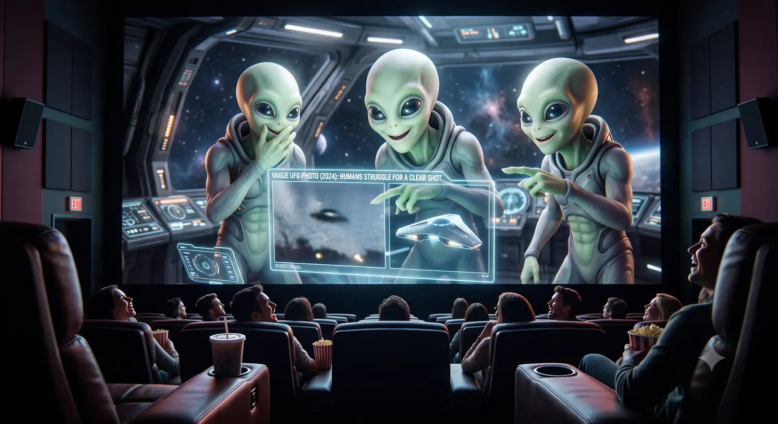 aliens laughing at humanity’s inability to take a clear photograph of a UFO