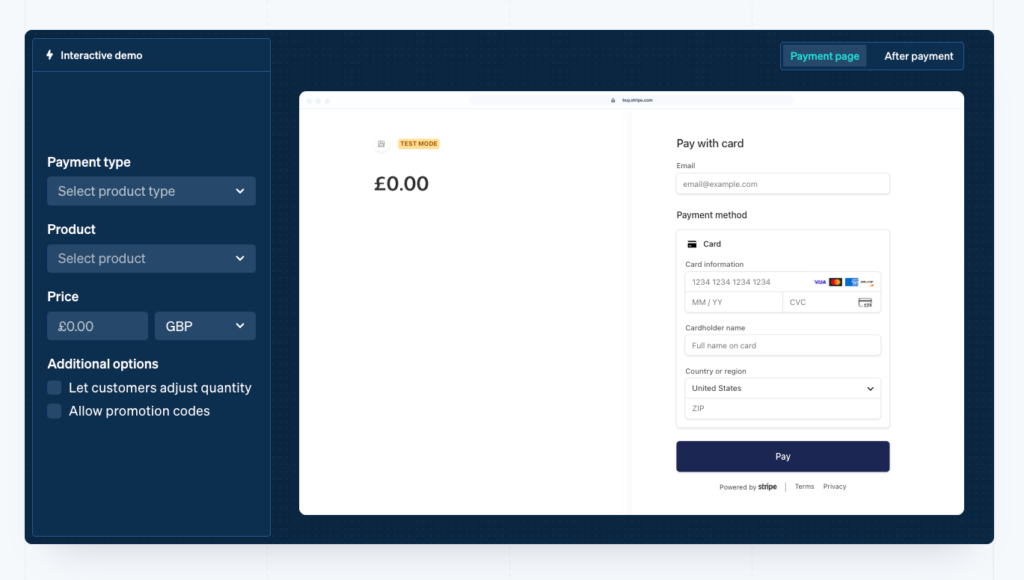 Stripe payment links