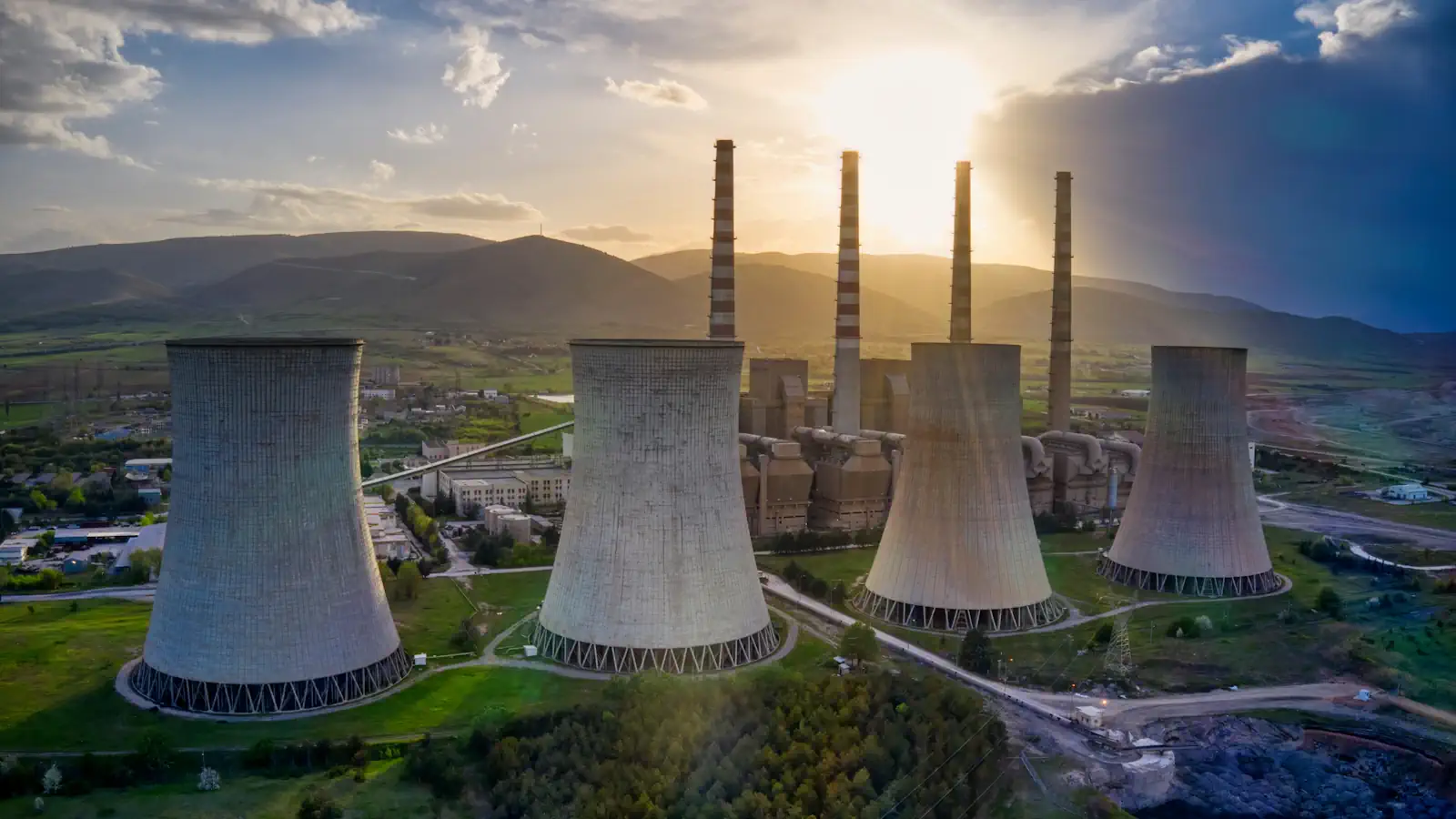 coal plant viewed from above