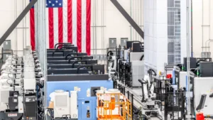 Robotics at work in Hadrian’s production lines at its headquarters in California