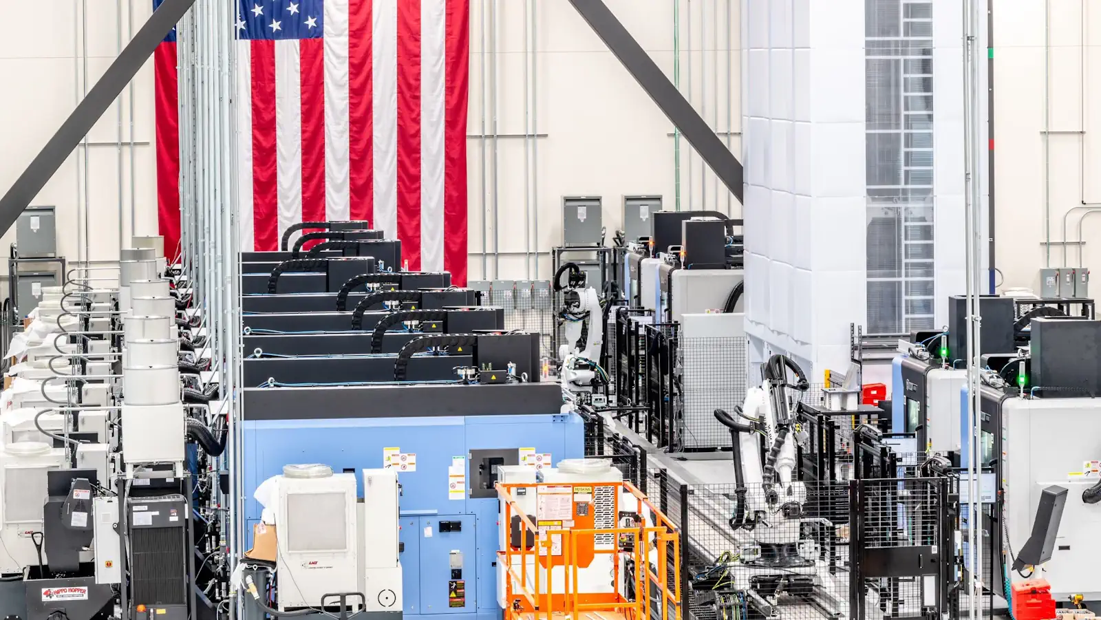 Robotics at work in Hadrian’s production lines at its headquarters in California