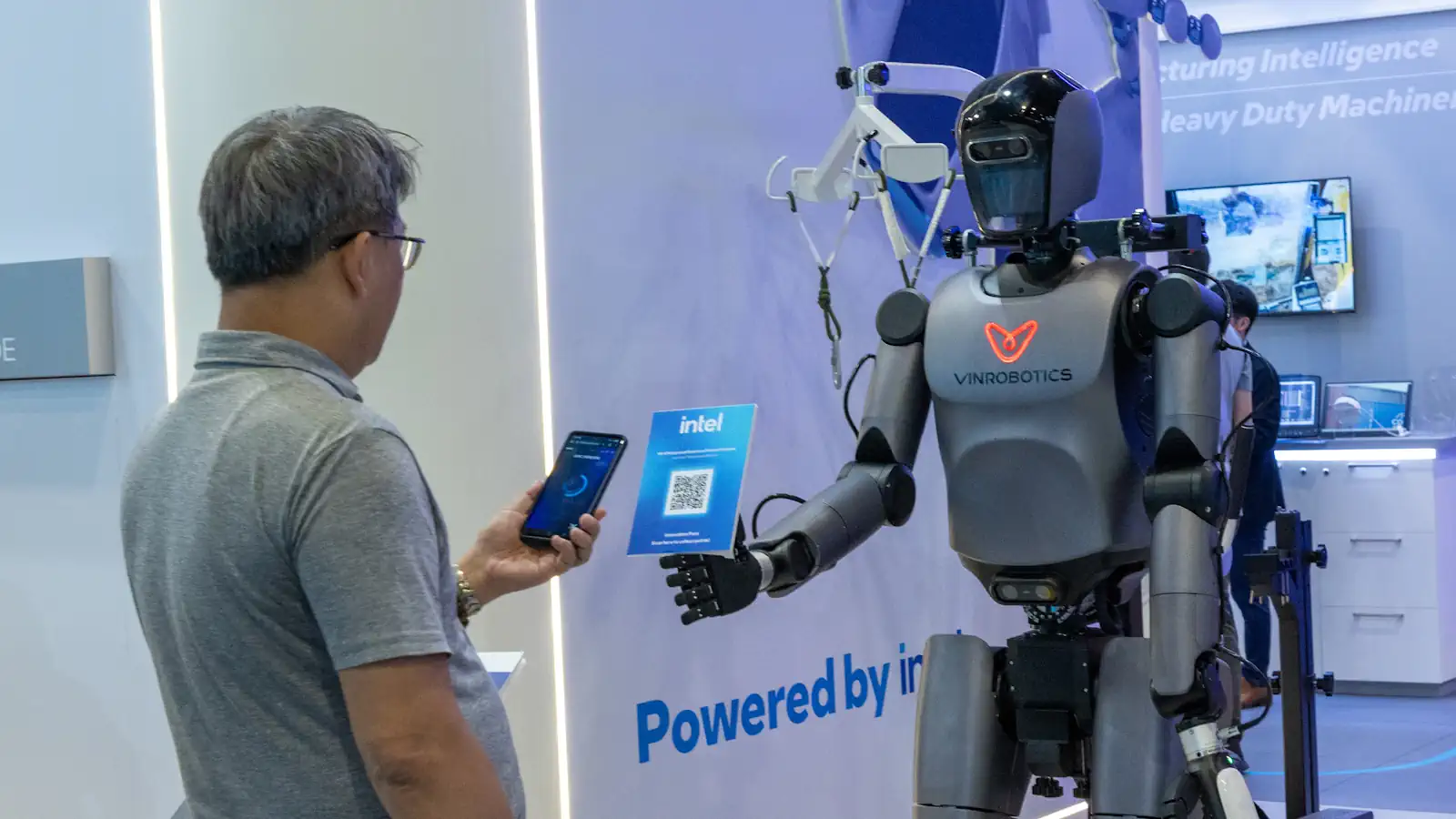 An Intel-powered humanoid robot on show at Computex 2026