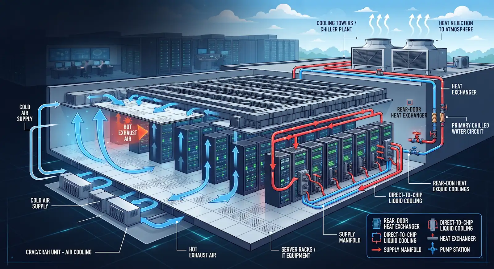 Data centre cooling diagram