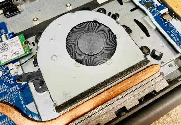 Exposed Laptop Fan