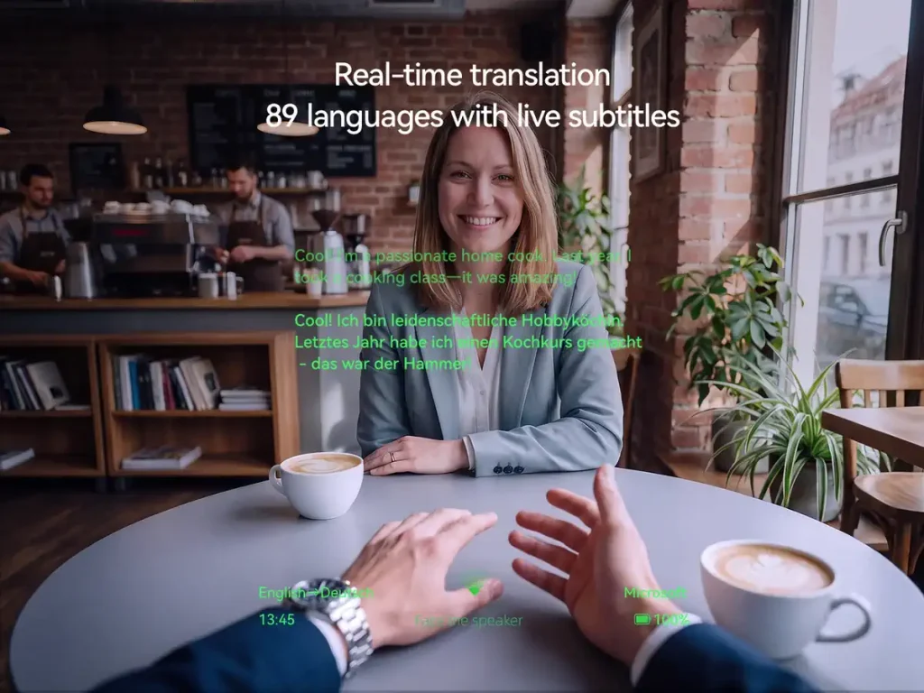 Rokid Glasses showing translation