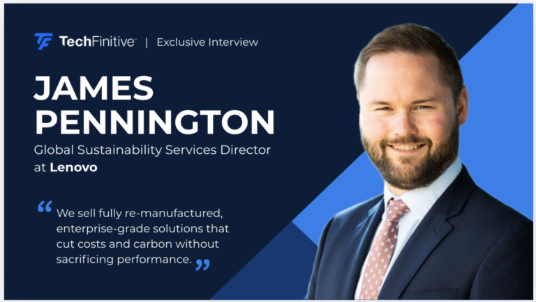 James Pennington, Global Sustainability Services Director at Lenovo