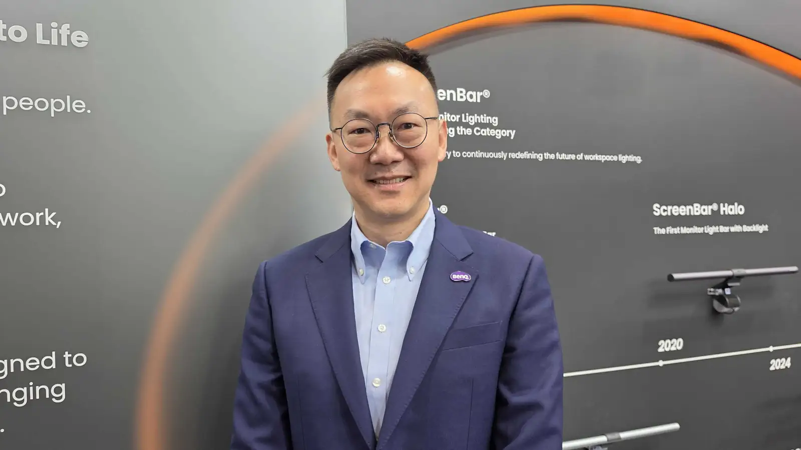 Jay Wu, BenQ EU President, in front of the BenQ stand at IFA (image: TechFinitive)