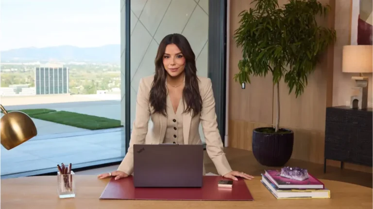 eva longoria promo photo with Lenovo