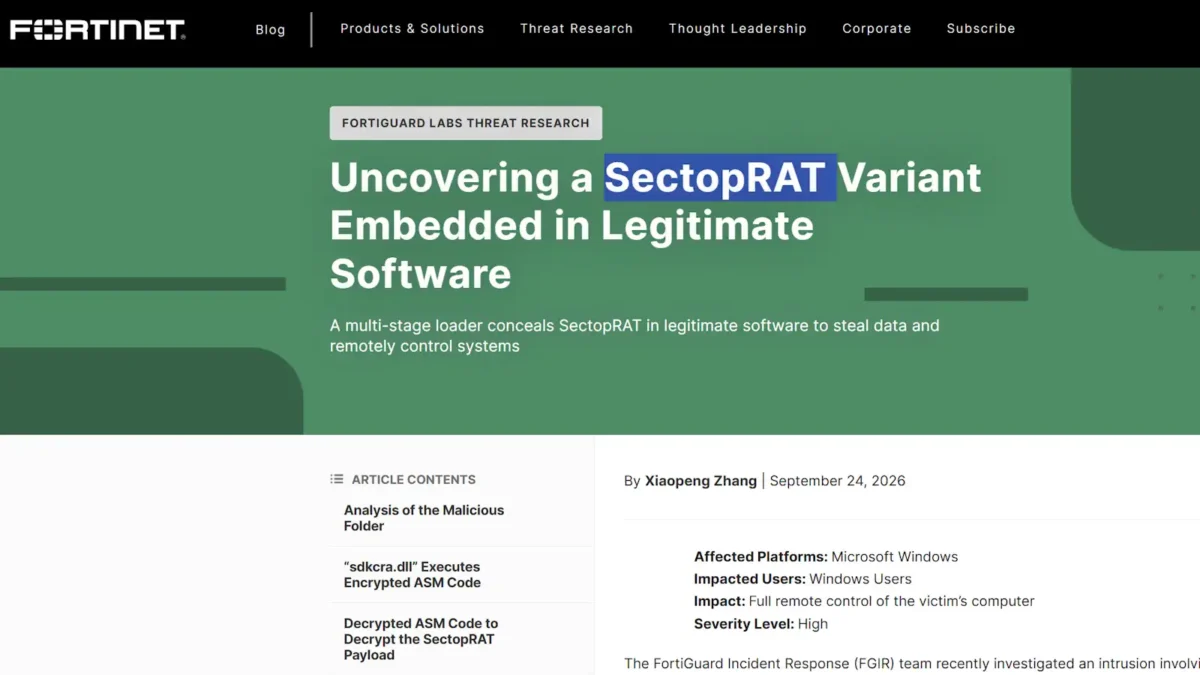 sectoprat variant screenshot