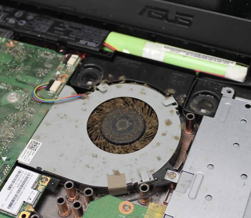 Laptop blocked fan