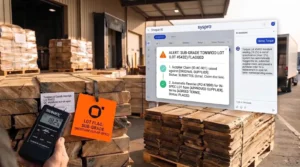 Syspro Torque in action flagging a sub-grade lot of wood