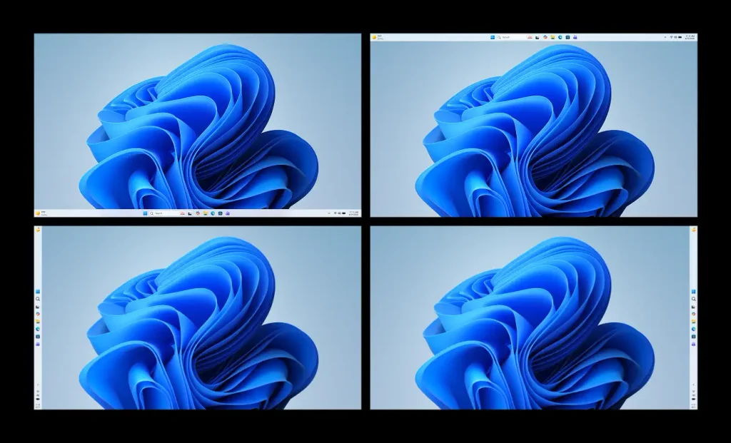 Windows 11 vertical taskbar