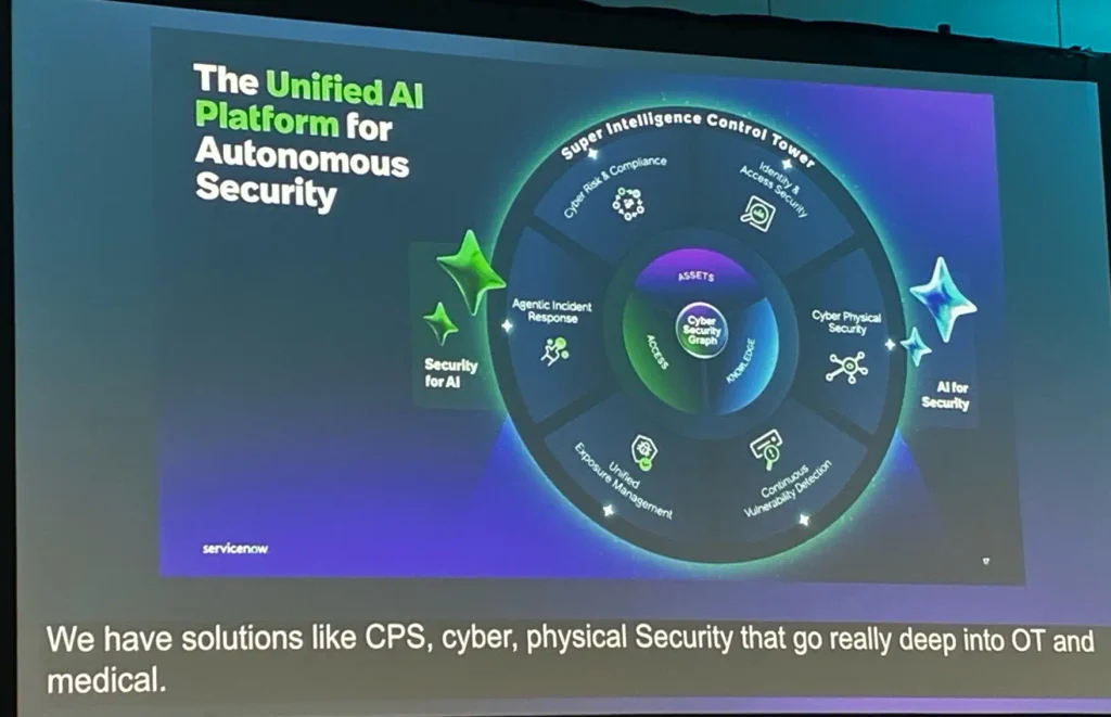 A slide summarising ServiceNow's Autonomous Security Platform